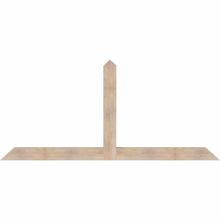 Ekena Millwork Portland Smooth Timber Gable Bracket, Douglas Fir, 96"W x 44"H x 5 1/2"D x 5 1/2"F, 11/12 Pitch GBW096X44X0606POR00SDF
